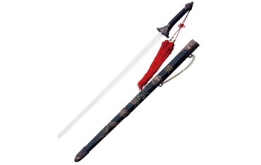 Epée chinoise semi-flexible avec fourreau, lame métal 76 cm