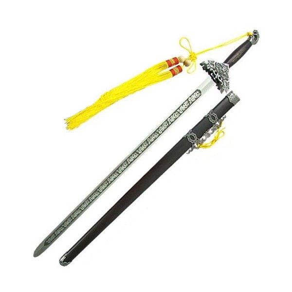 Epée chinoise semi-flexible avec fourreau, lame aluminium 74 cm