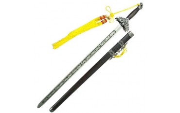 Epée chinoise semi-flexible avec fourreau, lame aluminium 74 cm