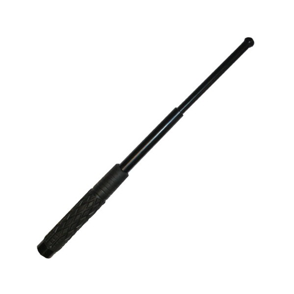 Matraque télescopique, acier trempé, 17cm fermé / 40cm ouvert + Etui