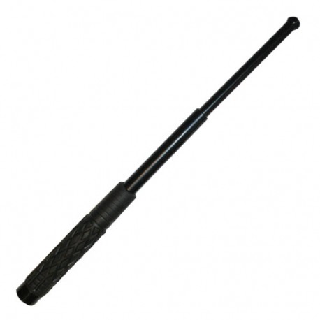 Matraque télescopique, acier trempé, 17cm fermé / 40cm ouvert + Etui