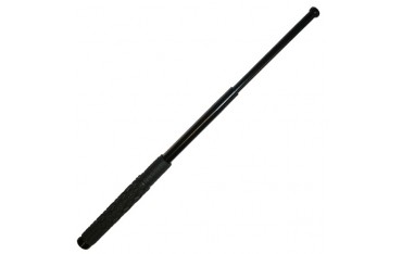 Matraque télescopique, acier trempé, 22cm fermé / 52cm ouvert + Etui