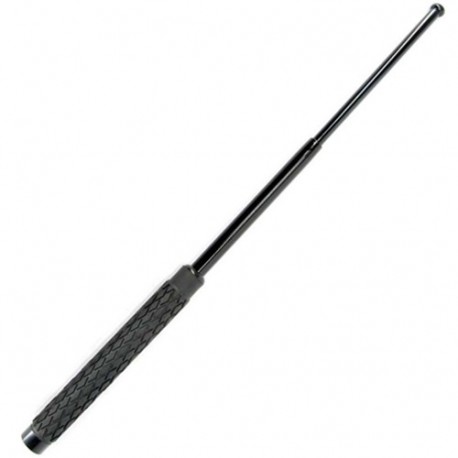 Matraque télescopique, acier trempé, 24cm fermé / 64cm ouvert + Etui