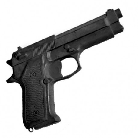Pistolet d'entraînement en caoutchouc, modèle réaliste - NOIR