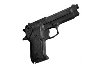 Pistolet d'entraînement en caoutchouc, modèle réaliste - NOIR