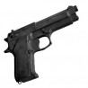 Pistolet d'entraînement en caoutchouc, modèle réaliste - NOIR