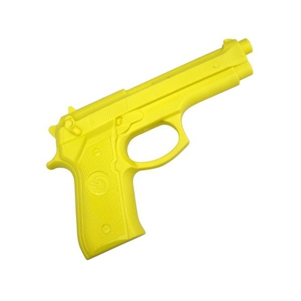 Pistolet d'entraînement en caoutchouc, modèle réaliste - JAUNE