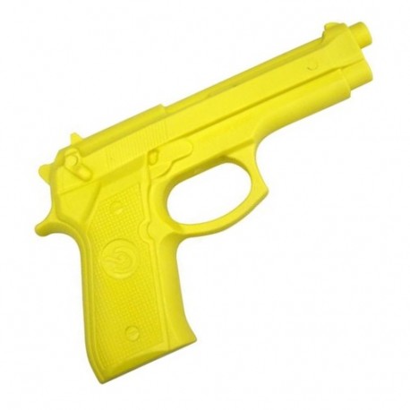 Pistolet d'entraînement en caoutchouc, modèle réaliste - JAUNE