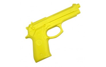 Pistolet d'entraînement en caoutchouc, modèle réaliste - JAUNE