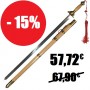 Epée chinoise semi-flexible avec fourreau, lame métal 76 cm