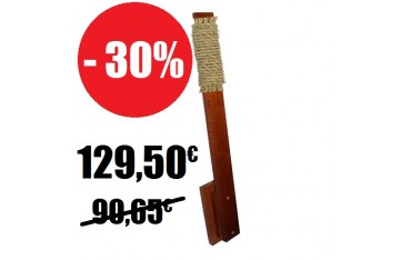 Poteau de makiwara en bois + Cible Raphia modèle rond